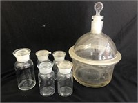 Lab Glass Vacuum desiccator jar dessicator dryer,