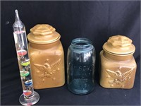 Canister thermometer and mason jar