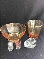 Blown glass vase fruit bowl