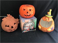 Halloween decor lot pumpkins