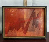 Framed painting, artist unknown - 13.4" x 10"