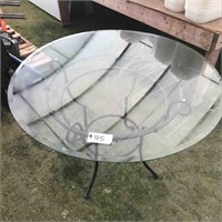Round Glass Patio Table No Chairs
