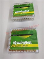 2-100 rds Remington 22 LR golden bullet ammo