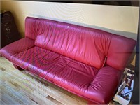Leather Couch with 2 side chairs