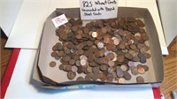 825 UNSEARCHED WHEAT CENTS WITH UNCS. & STEEL
