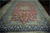 Persian Isfahan Hand Woven Rug 8.6 x 13 ft
