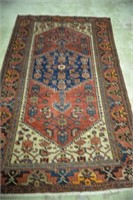 Persian Zanjon Hand Woven Rug 4.2 x 7.3ft