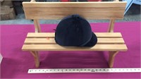 Wooden Bench & Horse Riding Hat size 7
