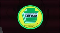 Illuminated PA Lottery Round Logo Sign;18 inches