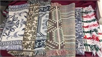 Seven Throw Rugs, Different Sizes