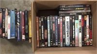 Box lot of DVDs, Knute Rockne is VHS Tape