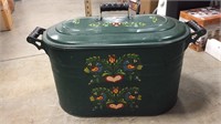 Atlantic Painted Metal Container with Decals
