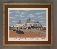 Detroit Tigers Stadium Framed, Signed by Players