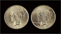 1923 & 1924 Peace Liberty $1 Silver Coins