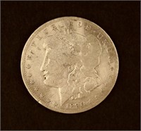 1890 "O" Morgan Silver $1 Coin