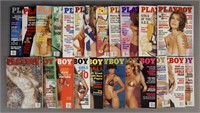 1998-1999 Playboy Magazines with 2 Cases