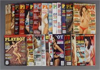 2008-2009 Playboy Magazines W/ 1 Case