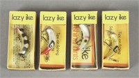 4 Lazy Ike Fishing Lures with Original Boxes