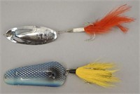 2 Vintage Spoon Fishing Lures - Martin