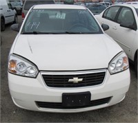 2007 CHEV MALIBU WHITE 108074 MILES