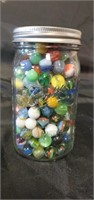 Ball jar of marbles