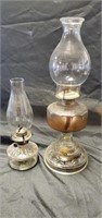 Two oil lamps