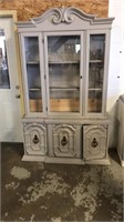 Vintage gray hutch 2 piece