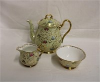 Shelley Rose, Pansy, Forget-Me-Not Chintz teapot