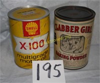 Vintage Clabber Girl Can & Shell Oil Can