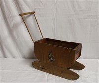 Child's vintage sleigh 8.5 X 19.5 X 22"H to top