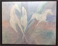 Horses Oil On Canvas By Renee’