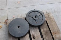 (2) 25lb black weights