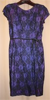 2 Piece vintage lined over lace dress size M