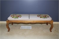 Needle point top bench 39.5 X 14 X 13"H