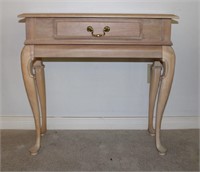 Bleached side table,one drawer,