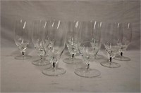 11 Crystal 5.25" wine stemware with ribbons of