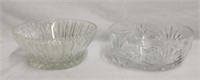 2 - 8.5" Crystal serving bowls
