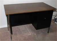 2 drawer metal desk w/melamine top 45 X 24 X 29"H