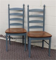Made in Canada pair of ladder back chairs