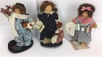 3 Lizzie High Wooden Dolls