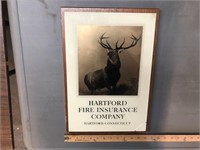 HARTFORD FIRE INSURANCE ADVERTISING PLAQUE