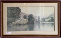 Framed Paul Sawyer print Cliffs on the Kentucky