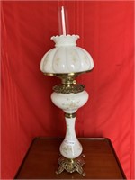 Bristol banquet lamp on brass base 34”
