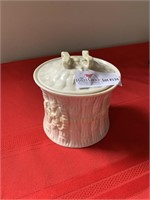 Belleek porcelain bisquet jar