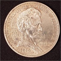 1918 Illinois Commemorative Silver Half Dollar
