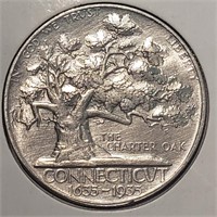 1935 Connecticut Commemorative Silver Half Dollar