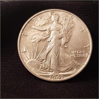 1941-S Walking Liberty Half Dollar- AU