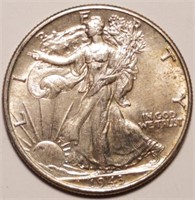 1943 Walking Liberty Half Dollar - High AU or BU