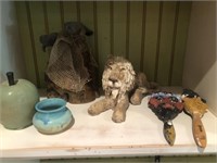 Ceramic Manatee Sculpture, Lion, Apple & more