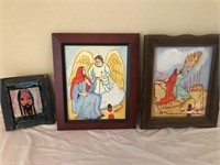 Religous Paintings on Board Signed by Artist